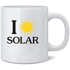 Poster Foundry I Love Solar Energy Go Green Save Earth Ceramic Coffee Mug Tea Cup Fun Novelty Gift （12 oz）