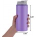 CM Slim Can Cooler Skinny Can Cooler Double-Walled Stainless Steel Insulated Drink Holder with Silicone Can Lid Cover Protector for 12 Oz Seltzer, Energy Drink, Beer, Juice, Soda Can (Pink)