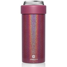 Vacuum Insulated Can Cooler for 12 OZ Slim Cans (Glitter Merlot)