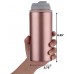 CM Slim Can Cooler Skinny Can Cooler Double-Walled Stainless Steel Insulated Drink Holder with Silicone Can Lid Cover Protector for 12 Oz Seltzer, Energy Drink, Beer, Juice, Soda Can (Pink)