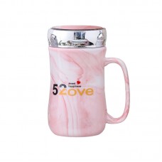 Ceramic mug with mirror cover