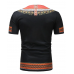 Large size African ethnic wind printed short-sleeved V-neck T-shirt