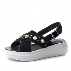 Women's Platform Pearl Stud Sandals