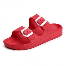 Double Buckle Adjustable Flat Sandals